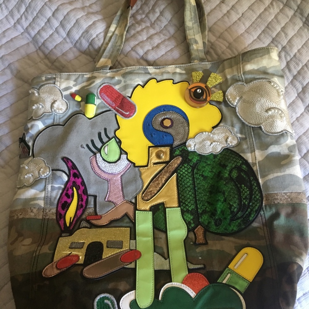 Marc Jacobs Julie Verhoeven Camo Appliqué Tote